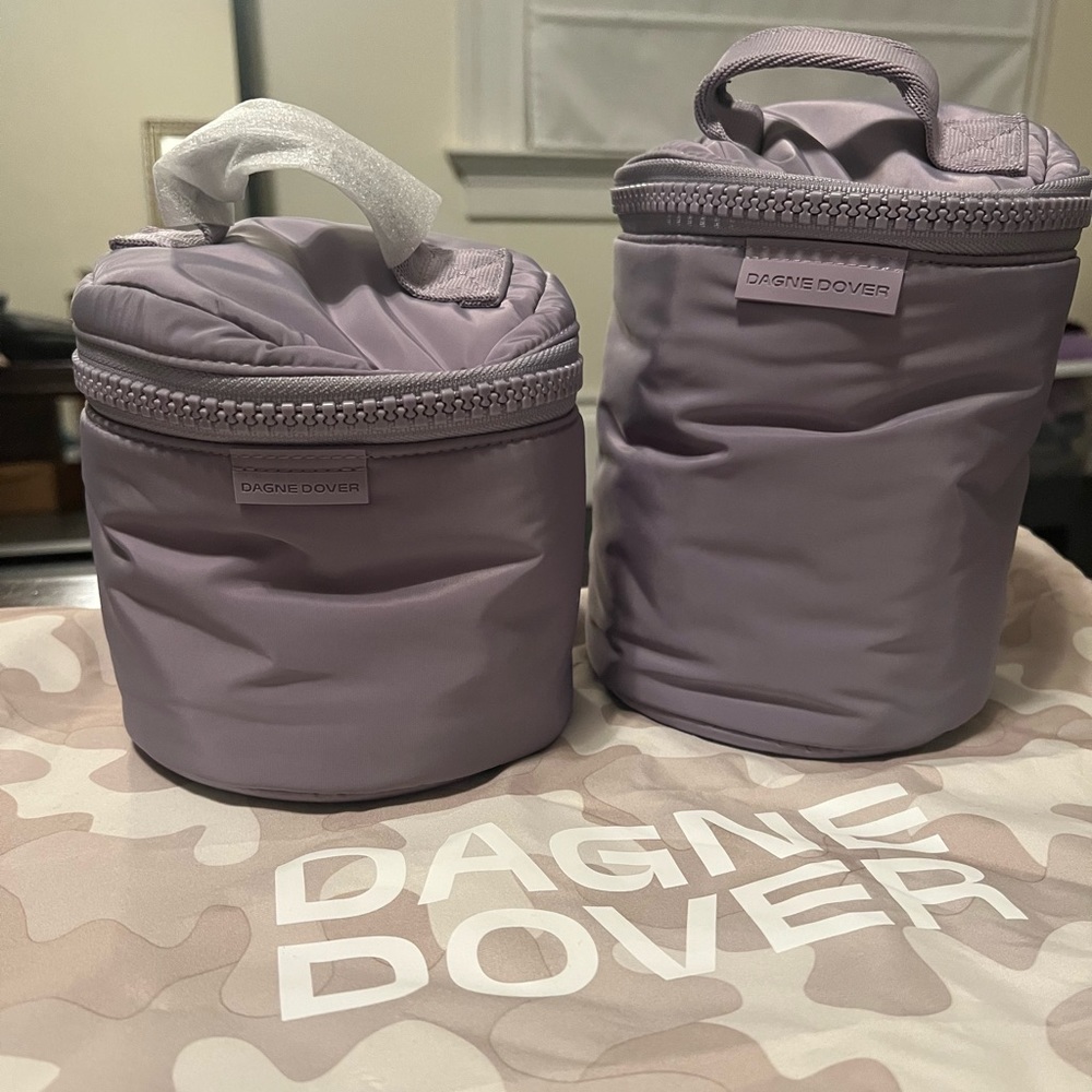 Dagne Dover Mila toiletry kits small and large.